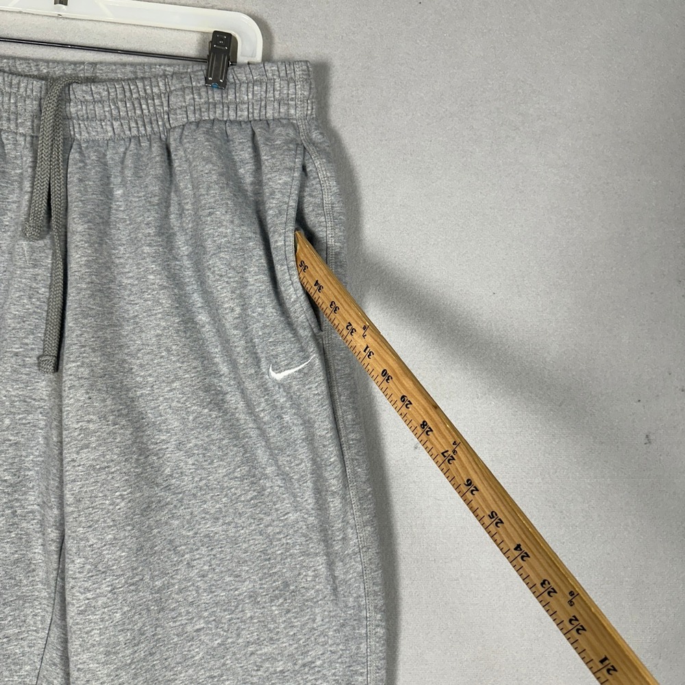 Nike Sweatpants Mens XL Grey Fleece Relaxed Straight Leg Swoosh Stretch Waist - Picture 5 of 12